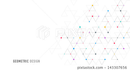 Abstract vector background with a geometric pattern of triangle shapes. Graphic design element  143307656