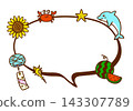 A frame design featuring cute summer motifs. 143307789