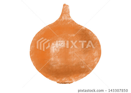 Crayon-style vegetable and fruit series: "Onion" Crayon-style vegetable and fruit series: "Onion" 143307850