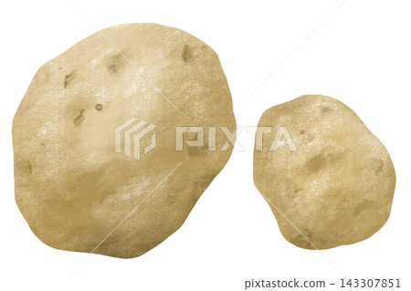 Crayon-style vegetable and fruit series: "Potato" Crayon-style vegetable and fruit series: "Potato" 143307851