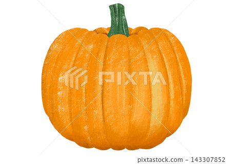 Crayon-style vegetable and fruit series: "Pumpkin (Halloween)" Crayon-style vegetable and fruit series: "Pumpkin (Halloween)" 143307852