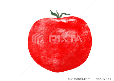 Crayon-style vegetable and fruit series: "Tomato" Crayon-style vegetable and fruit series: "Tomato" 143307854