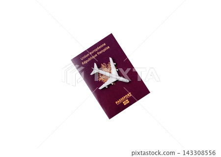 French passport for travel, immigration, education, and business. French passport 143308556