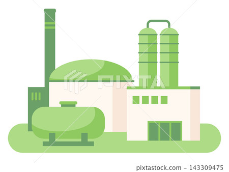 Biogas plant, biogas collection for electric power production. Renewable eco friendly energy source Biogas plant, biogas collection for electric power production. Renewable eco friendly energy source 143309475