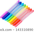 Colorful Marker Pens Isolated on White Background 143310890