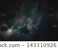 Starry Night Sky with Nebula and Deep Space Galaxy Background 143310926