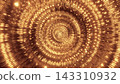 Golden Abstract Light Tunnel with Sparkling Motion Blur 143310932