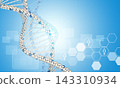 DNA Helix Biotechnology Background with Medical Interface 143310934