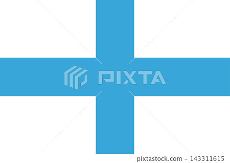 Marseille city flag with blue cross on white background Marseille city flag with blue cross on white background 143311615