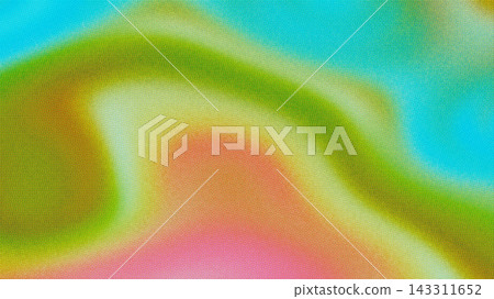 Abstract Psychedelic Cyan and Orange Halftone Pop Art Print 143311652