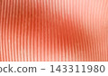 Elegant background of a textured ribbed fabric featuring a clean vertical corduroy or wavy pattern in soft coral, peach, and pastel orange tones. The structured material showcases fine parallel lines  143311980