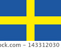 Verona city flag with yellow cross on blue background 143312030