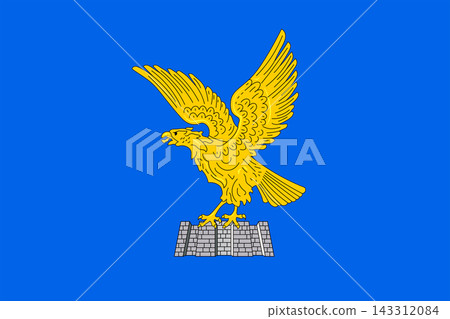 Friuli Venezia Giulia flag with golden eagle on blue background Friuli Venezia Giulia flag with golden eagle on blue background 143312084
