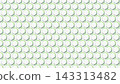 Minimal honeycomb hexagon grid, white relief cells, green accent borders, seamless geometric pattern 143313482