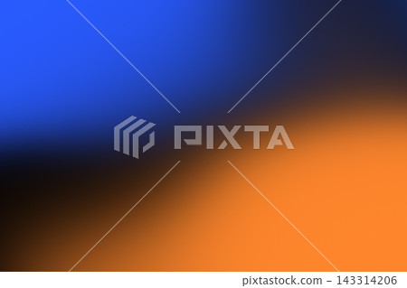 Cobalt Blue Upper Field Merges Through Dark Diagonal Band Into Bright Orange Lower Corner Cobalt Blue Upper Field Merges Through Dark Diagonal Band Into Bright Orange Lower Corner 143314206
