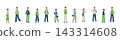 Illustration set of people spending autumn 143314608