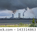 Smoke emissions from the Kimitsu Joint Thermal Power Plant in Kimitsu City, Chiba Prefecture. 143314863