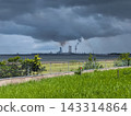 Smoke emissions from the Kimitsu Joint Thermal Power Plant in Kimitsu City, Chiba Prefecture. 143314864