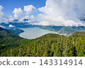 The Sea to Sky Gondola in British Columbia, Canada, offers breathtaking panoramic views of Howe Bay, Türkiye's Jade Fjord, and pine forests. 143314914