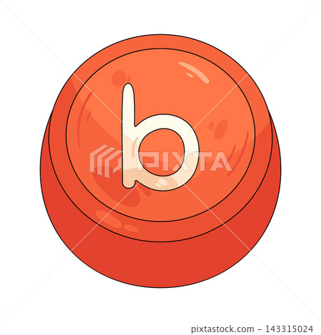 Illustration of keycap letter b Illustration of keycap letter b 143315024