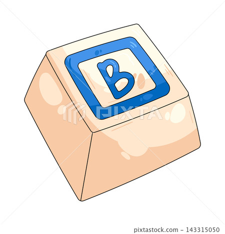 Illustration of keycap letter B 143315050