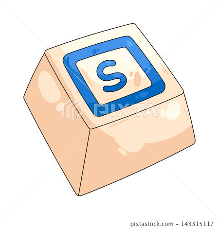 Illustration of keycap letter S 143315117