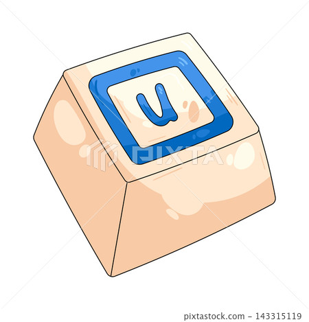 Illustration of keycap letter U Illustration of keycap letter U 143315119