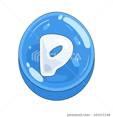 Illustration of keycap letter P Illustration of keycap letter P 143315140