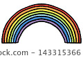 A simple, hand-drawn vector illustration of a rainbow. A simple, hand-drawn vector illustration of a rainbow. 143315366