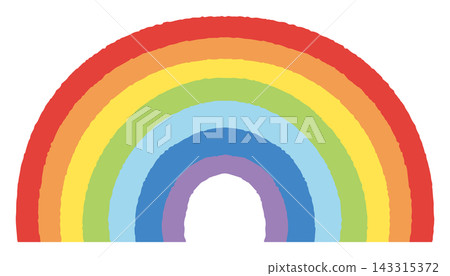 A simple, hand-drawn vector illustration of a rainbow. A simple, hand-drawn vector illustration of a rainbow. 143315372