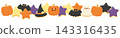 Vector illustration for line decoration made with Halloween-themed icing cookies. 143316435