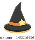 Vector illustration of a Halloween witch hat-shaped icing cookie 143316436