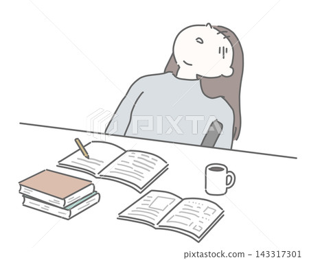 A woman recoils in shock after hitting a wall in her studies. A woman recoils in shock after hitting a wall in her studies. 143317301