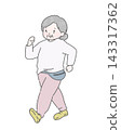 Elderly woman walking 143317362