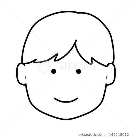 Hand-drawn family face illustration: Dad - Coloring page Hand-drawn family face illustration: Dad - Coloring page 143318012