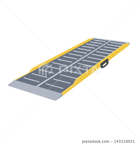 Illustration of a foldable caregiving ramp Illustration of a foldable caregiving ramp 143318031