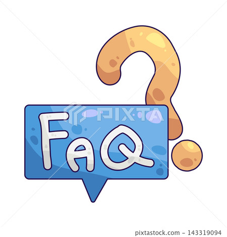 Illustration of FAQ Sign Illustration of FAQ Sign 143319094
