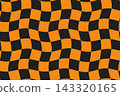 Wavy checkered Halloween background 143320165