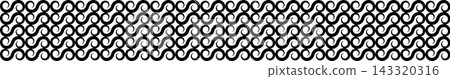 Ancient Greek Seamless Pattern. Antique Wave Background, Old Roman Line Tile Ancient Greek Seamless Pattern. Antique Wave Background, Old Roman Line Tile 143320316