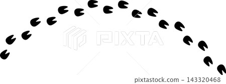 Cow hoof footprint icon, goat or sheep line track Cow hoof footprint icon, goat or sheep line track 143320468
