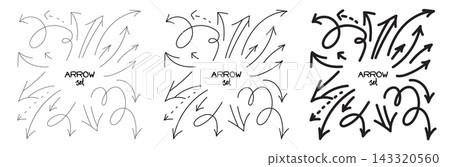 Arrow icon set, up down line direction sign Arrow icon set, up down line direction sign 143320560