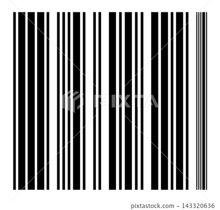 Bar code vector icon, product barcode label Bar code vector icon, product barcode label 143320636