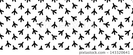 Bird footprint icon, chicken paw vector track, turkey foot print line pattern Bird footprint icon, chicken paw vector track, turkey foot print line pattern 143320641