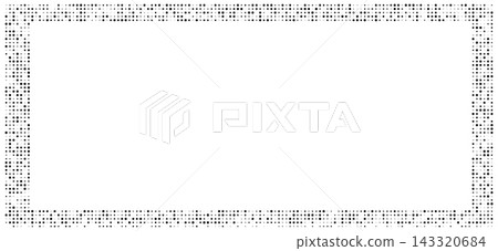 Dot frame, square halftone border, noise rectangle pattern Dot frame, square halftone border, noise rectangle pattern 143320684