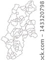 可分割的長野縣空白地圖 143320798