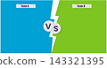 Flat cartoon VS comic vector background.  143321395
