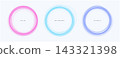 Pink, blue and violet circle on white background 143321398