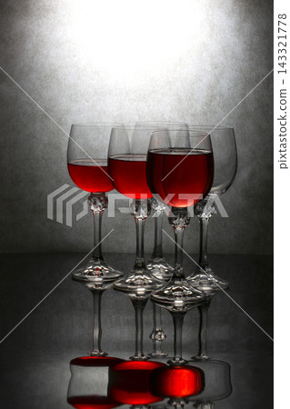 Still life with glass objects on a black and white background Still life with glass objects on a black and white background 143321778