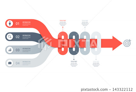 Modern business workflow infographic templates interwoven arrows continuous process to goal for business presentations timelines and roadmaps vector illustration. Modern business workflow infographic templates interwoven arrows continuous process to goal for business presentations timelines and roadmaps vector illustration. 143322112