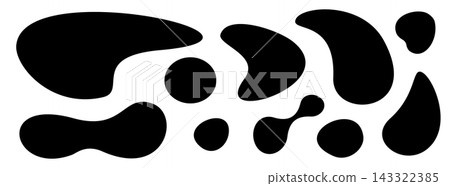 Round organic blob shapes, abstract irregular vector forms Round organic blob shapes, abstract irregular vector forms 143322385